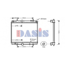 160065N AKS DASIS Радиатор, охлаждение двигателя