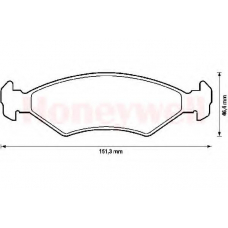 572388B BENDIX Комплект тормозных колодок, дисковый тормоз