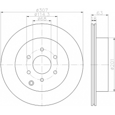 MDC2098 MINTEX Тормозной диск