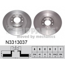 N3313037 NIPPARTS Тормозной диск