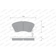 151-2735 WEEN Комплект тормозных колодок, дисковый тормоз