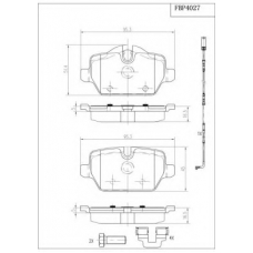 FBP4027 FI.BA Комплект тормозных колодок, дисковый тормоз