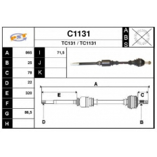 C1131 SNRA Приводной вал