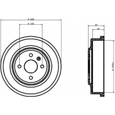 8DT 355 300-921 HELLA Тормозной барабан