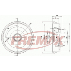 BD-6627 FREMAX Тормозной барабан