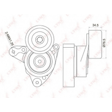 PT-3014 LYNX Ролик руч.ремня с натяжителем