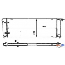 8MK 376 714-511 HELLA Радиатор, охлаждение двигателя