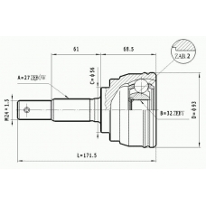 C.531 STATIM Шарнирный комплект, приводной вал