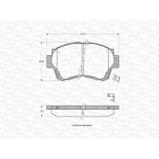 363702160583 MAGNETI MARELLI Комплект тормозных колодок, дисковый тормоз