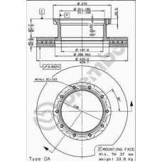 09.7380.20 BREMBO Тормозной диск