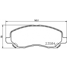 8DB 355 009-671 HELLA Комплект тормозных колодок, дисковый тормоз