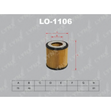 LO-1106 LYNX Фильтр масляный