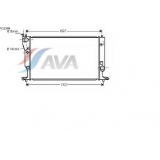 TO2399 AVA Радиатор, охлаждение двигателя