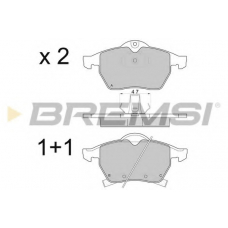 BP2813 BREMSI Комплект тормозных колодок, дисковый тормоз