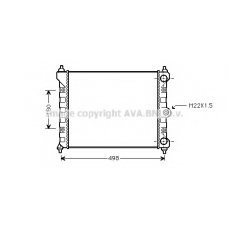 VWA2098 AVA Радиатор, охлаждение двигателя
