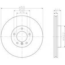 MDC1524L MINTEX Тормозной диск