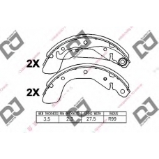 BS1151 DJ PARTS Комплект тормозных колодок