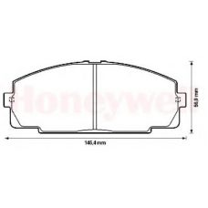 572367B BENDIX Комплект тормозных колодок, дисковый тормоз