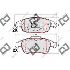 BP2131 DJ PARTS Комплект тормозных колодок, дисковый тормоз