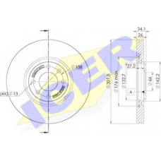 78BD5017-2 ICER Тормозной диск