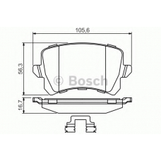 0 986 494 626 BOSCH Комплект тормозных колодок, дисковый тормоз