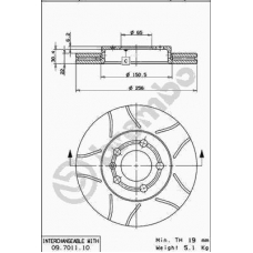 09.7011.75 BREMBO Тормозной диск