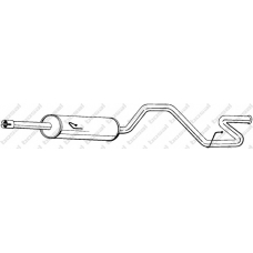 286-135 BOSAL Средний глушитель выхлопных газов