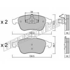819.0 TRUSTING Комплект тормозных колодок, дисковый тормоз