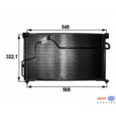 8FC 351 301-131 HELLA Конденсатор, кондиционер