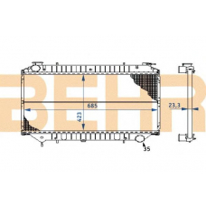 0100462 BEHR Radiator