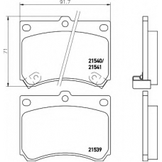 8DB 355 006-481 HELLA Комплект тормозных колодок, дисковый тормоз