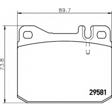 8DB 355 005-461 HELLA Комплект тормозных колодок, дисковый тормоз