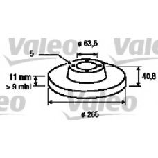 186842 VALEO Тормозной диск