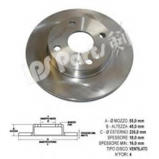 IBT-1342 IPS Parts Тормозной диск