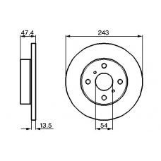 0 986 478 222 BOSCH Тормозной диск