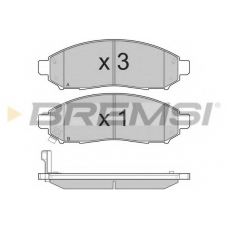 BP3256 BREMSI Комплект тормозных колодок, дисковый тормоз