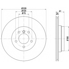 8DD 355 104-571 HELLA Тормозной диск