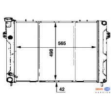 8MK 376 707-361 HELLA Радиатор, охлаждение двигателя