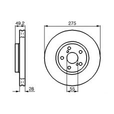 0 986 478 583 BOSCH Тормозной диск