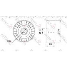 654094 AUTEX Паразитный / ведущий ролик, поликлиновой ремень