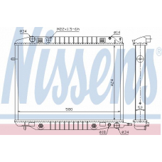 63015 NISSENS Радиатор, охлаждение двигателя