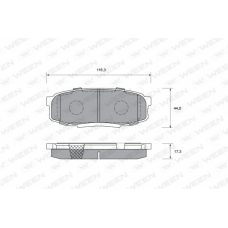 151-0012 WEEN Комплект тормозных колодок, дисковый тормоз