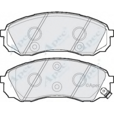 PAD1584 APEC Комплект тормозных колодок, дисковый тормоз