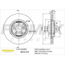 BD-6763 FREMAX Тормозной диск