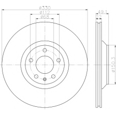 8DD 355 122-031 HELLA PAGID Тормозной диск