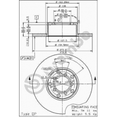 08.1511.10 BREMBO Тормозной диск