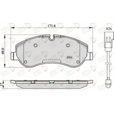 ADB22142 COMLINE Комплект тормозных колодок, дисковый тормоз