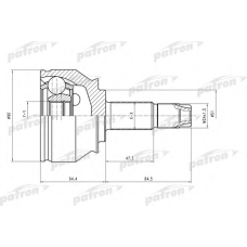 PCV1550 PATRON Шарнирный комплект, приводной вал