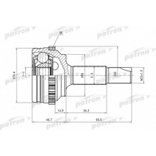 PCV1460 PATRON Шарнирный комплект, приводной вал