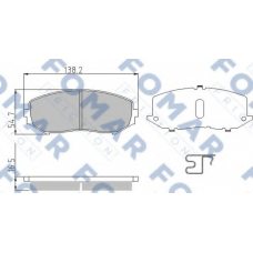 FO 939381 FOMAR ROULUNDS Комплект тормозных колодок, дисковый тормоз